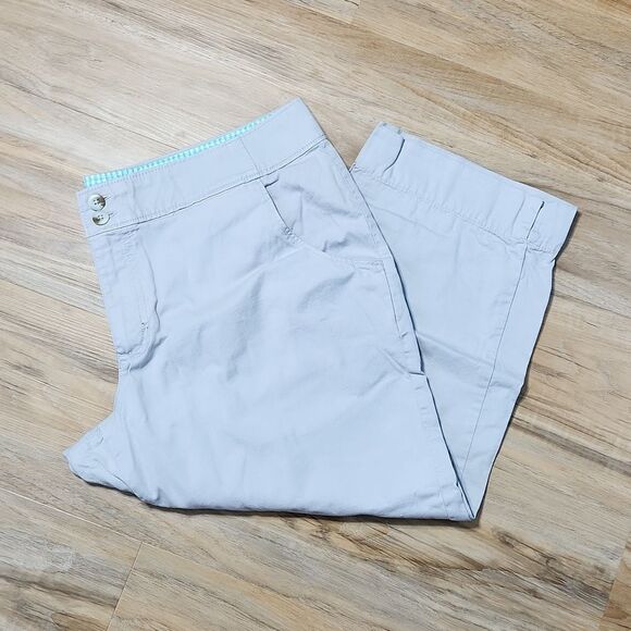 🔺️Columbia Tan PFG Omni Shade Sun Protection Capri Pants Size 14/32 - Picture 1 of 12